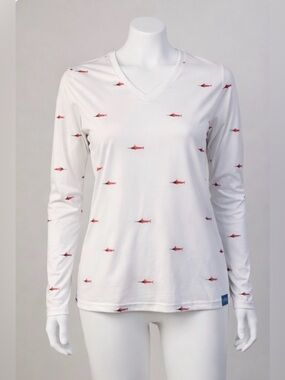 NWOT Aftco American Flag Fish UPF 50 Fishing Performance Shirt RARE